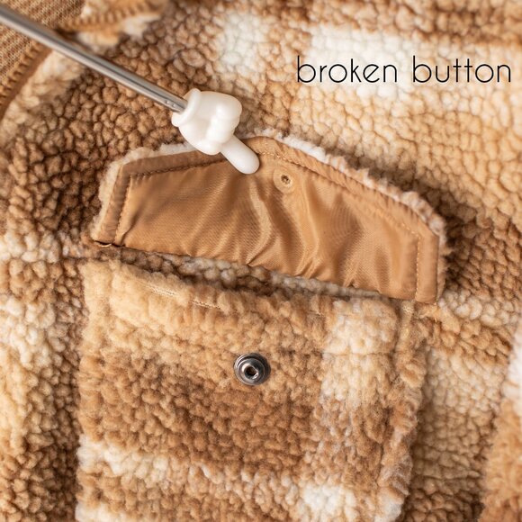 Brave Soul London Women's Large Sherpa Jacket - Picture 4 of 10